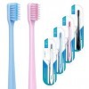 Y-kelin Brosse à Dents Orthodontique en V Poils Souples Lot de 4 ，Livré avec une brossette interdentaire