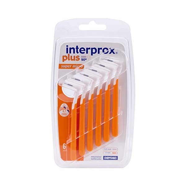 INTERPROX PLUS - Micro 0.9 - Brossettes Interdentaires - Fibres en Tynex - Vert - Blister de 6 unités