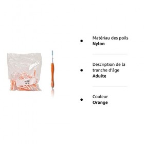 GUM TRAV-LER Lot de 50 brossettes interdentaires - Sachet ISO 2 - Orange - 0,9&nbsp;mm