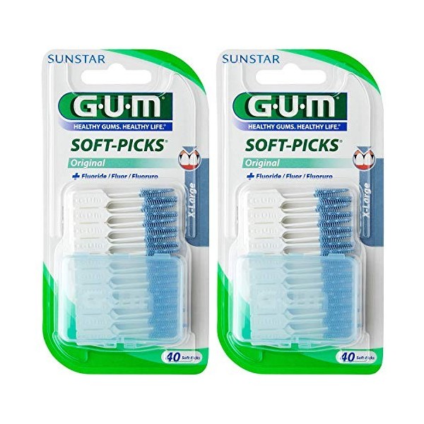 GUM SOFT-PICKS brossettes interdentaires x-grand 2 x 40 pièces