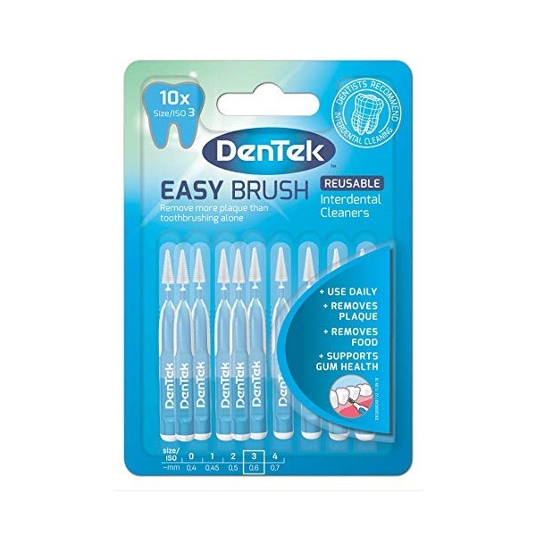 DenTek facile Brosse ISO 3, 0,60 mm brosses interdentaires 10 ct