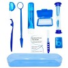 HRASY Kit de soins bucco-dentaires portable pour appareils dentaires - Brosse interdentaire en cire dentaire - Kit de nettoya