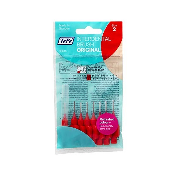 Boîte de 8 brossettes interdentaires TePe de 0,5 mm