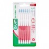 GUM Bi-Direction Lot de 3 paquets de 6 brossettes interdentaires Rose vif sapin 1,2 mm