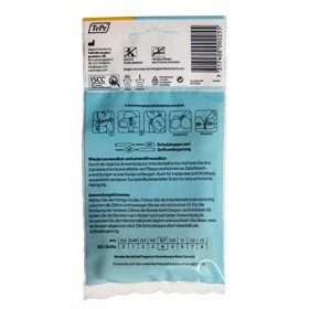 TEPE Lot de 8 brossettes interdentaires Jaune 0,7 mm