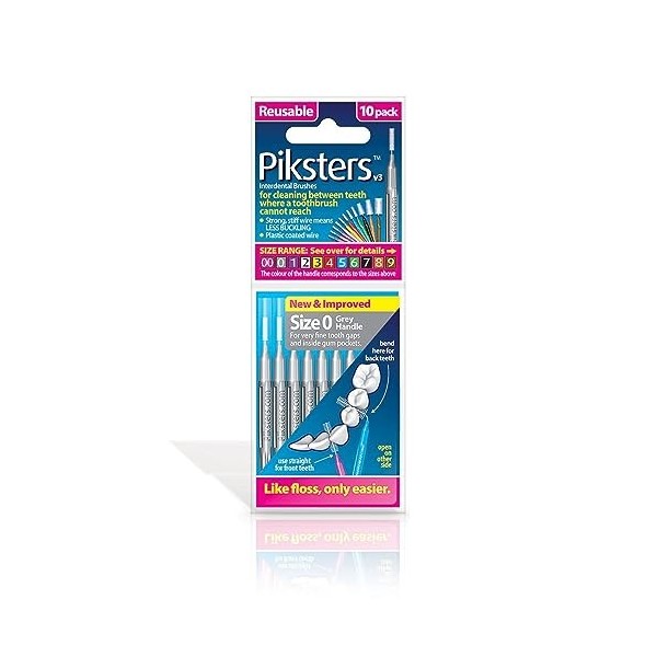 Piksters Brossettes interdentaires taille 0 manche gris