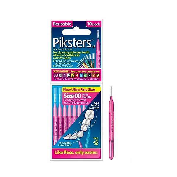 Piksters Brossettes interdentaires taille 0 manche gris