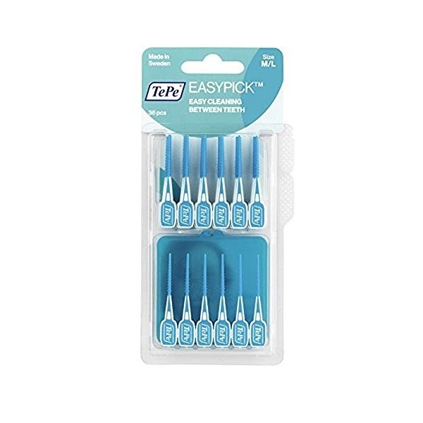 TEPE Easy Pick Lot de 36 brosses interdentaires Bleu Taille M/L