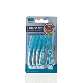iWave Lot de 5 brosses interdentaires fines 0,6 mm Bleu – Brosses de nettoyage interdentaires pour nettoyage total des dents 