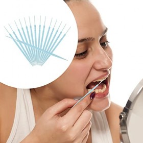 Milisten 1100 cure-dents dentaires en plastique à double extrémité pour homme et femme adulte Blanc