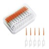 VIKSAUN 200 Pièces Brossettes Interdentaires, Double Face en Silicone Brosse Interdentaire, Soft Silicone Brosse à dents Fil 