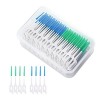 VIKSAUN 200 Pièces Brossettes Interdentaires, Double Face en Silicone Brosse Interdentaire, Soft Silicone Brosse à dents Fil 