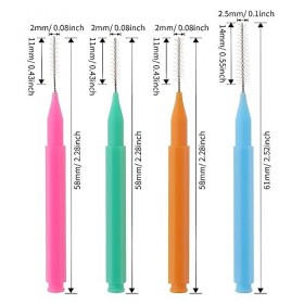 WLLHYF Lot de 20 brosses dentaires pour nettoyage interdentaire, brosse dentaire, cure-dents, brosse dentaire, outil de netto