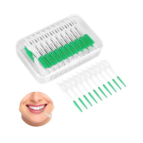 220 Pièces Bâtonnet Interdentaire, Bâton de Fil Dentaire, ZAHRVIA Brossette Dentaire interdental brush, Outil de Nettoyage de