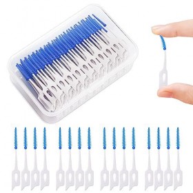 300 Pièces Brossettes interdentaire, Silicone Brossette Dentaire, Soft Cure  Dent Fil Dentaire Floss Porte Fil Dentaire, Brosse a Dents Double