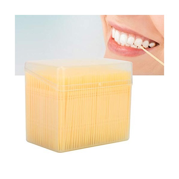 Lot de 1100 Cure-dents en Plastique à Double Extrémité, Brosses Interdentaires à Double Tête Brosse de Nettoyage Dentaire avc