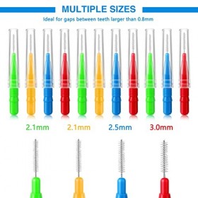 24 Pièces Brossettes Interdentaires Mini Brosses Dentaires Brosses Cure-Dents dHygiène Brosses à Dents de Soie Dentaire avec