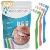 Vidaprime PACK X20 Brossettes interdentaires Ultra-fines SOFT CONFORT - Brosse interdentaire pour Appareil Dentaire - Cure-de