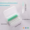 MIVAIUN 210 Pièces Double Face en Silicone Brosse Interdentaire Brossettes Interdentaires Dental Floss Cure Dent Fil Dentaire