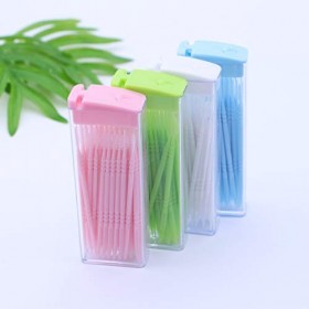 Supvox Lot de 200 brossettes interdentaires à double tête et espace intermédiaire, brosses dentaires, outil de nettoyage des 