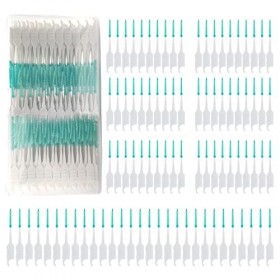 MIVAIUN 300 Pièces Dentaire à Double Usage Cure-dents,Brossettes Interdentaires Portable,Bâton de Fil Dentaire à Double Usage