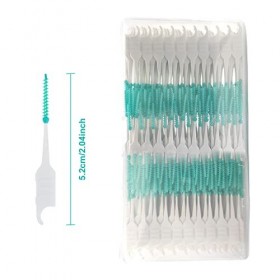 MIVAIUN 300 Pièces Dentaire à Double Usage Cure-dents,Brossettes Interdentaires Portable,Bâton de Fil Dentaire à Double Usage