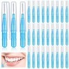 40 Pcs Brossettes Interdentaire Portable Brossette Dentaire avec Couvercle pour Nettoyer les Crevasses des Dents Hygiene Dent