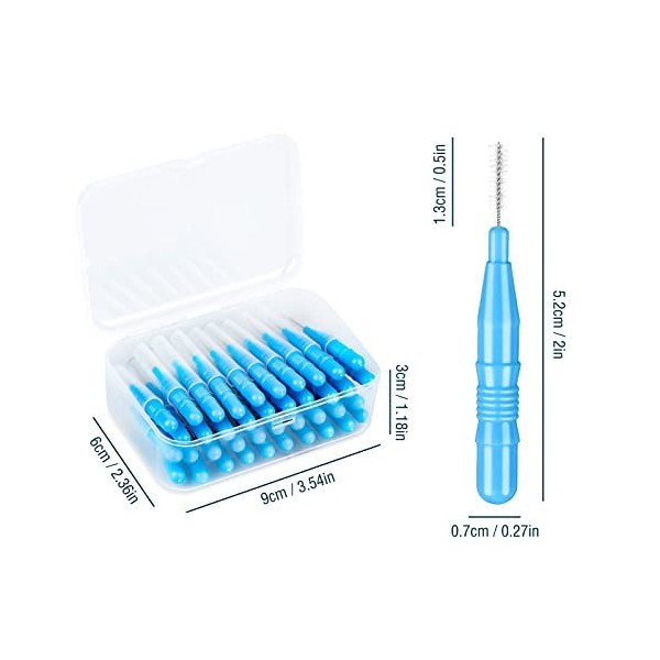 40 Pcs Brossettes Interdentaire Portable Brossette Dentaire avec Couvercle pour Nettoyer les Crevasses des Dents Hygiene Dent