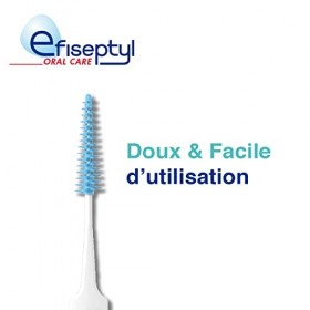 Efiseptyl - 60 Mini Picks - Bâtonnets Gomme - Doux et Facile dUtilisation - Sachet Refermable