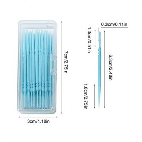 MIVAIUN 240 Pcs Brossettes Interdentaires,Cure-dents en Plastique à Double Extrémité,Fil Dentaire Portable,Outil de Nettoyage
