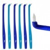 6x Brosse à dents interspace fine ~ Brosses bleues pour appareils orthodontiques et bridges