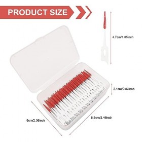 SKHAOVS 230 Pièces Brosse Interdentaire en Silicone,Brossette Dentaire Cure Dent Brossette Fil Dentaire,Brosse à Dents Adapta