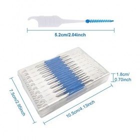 MIVAIUN 200 Pièces Brossettes Interdentaire-Dentaire Interdental Brush-Brosse Interdentaire Souple en Silicone-Fil Dentaire-C
