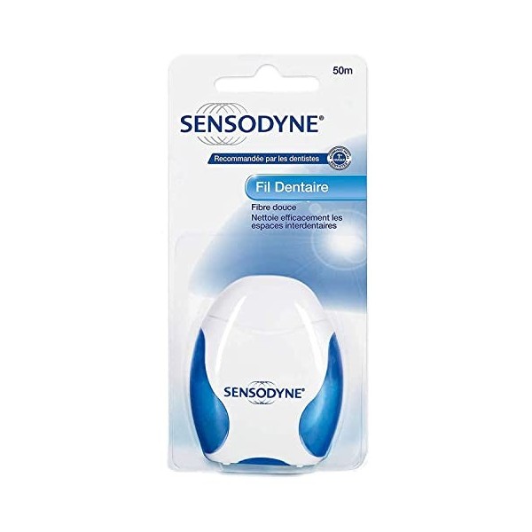 Sensodyne Fil Dentaire, Pour Dents Sensibles, 50 Mètres