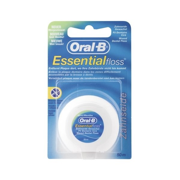 Oral-B - 75040800 - Accessoire - Fil Dentaire Essential - Floss Ciré Mentholé - 50 m lot de 3