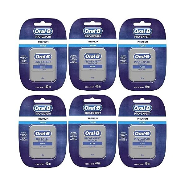 Oral B Pro Expert - Fil dentaire de qualité supérieure - Lot de 6 - 40 m