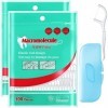 200 Pcs Fil Dentaire, Dental Floss Soie Dentaire, Bâton de Fil Dentaire avec Boîte de Rangement pour Soins Bucco-dentaires Ne