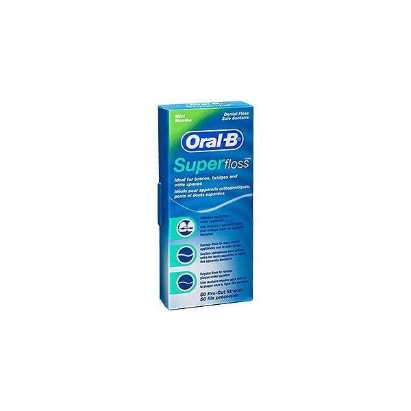 Oral B Lot de 3 paquets de 50 fils dentaires prédécoupés