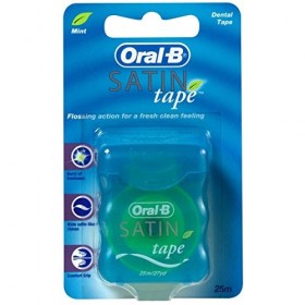 Oral-B – Lot de 3 rouleaux de fil dentaire satiné – Vert menthe – 3 x 25&nbsp;m