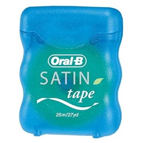 Fil dentaire Oral-B Satin - À la menthe - 25&nbsp;mètres, ciré - Lot de 12&nbsp;pièces