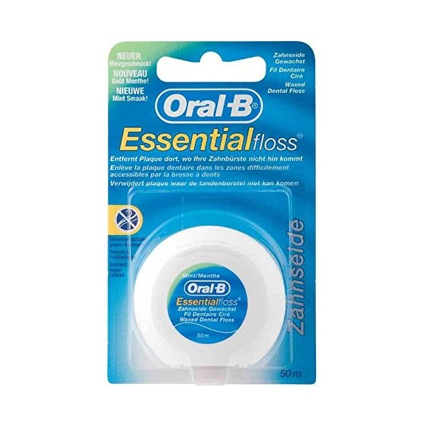 ORAL-B Lot de 4 Essentials FLOSS fil dentaire 50 m Parfum Menthe