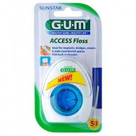 Fil dentaire ACCESS Floss GUM pour 50 utilisations, Lot de4 4x 50 utilisations 