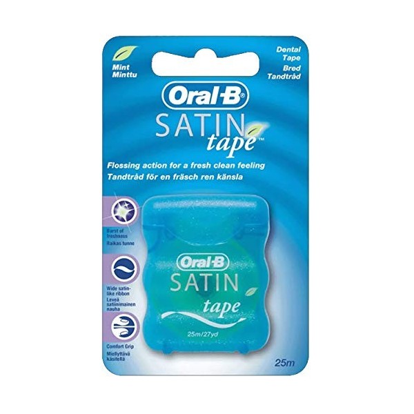 Oral-B Lot de 12 floss en satin Menthe 25 m