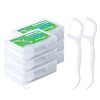 Lot de 200 bâtonnets de fil dentaire avec support pour cure-dents, fil dentaire/soins dentaires avec design en forme de Y, bâ