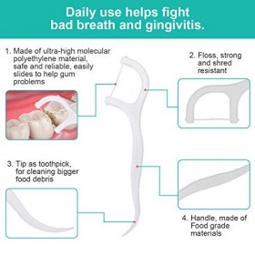 LAOYE Fils Dentaire 300 PCS Porte Fil Dentaire, Lot de 6 Dental Floss Cure Dent&nbsp;Fils Dentaires pour Nettoyage Dentaire Enfant