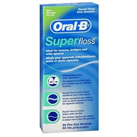 Oral-B Super Floss - 50 brins prédécoupés x 6