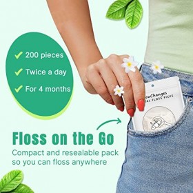 Lot de 200 cure-dents 2 en 1 pour nettoyer les dents