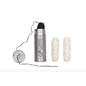 C4wrd ™ Fil dentaire en bambou naturel compostable dans un distributeur en acier inoxydable pour des dents saines - La santé 