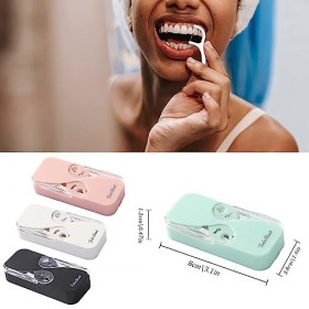 Senshuomy Lot de 4 distributeurs de fil dentaire de voyage portables avec 48 médiators pour garder vos dents propres lors de 