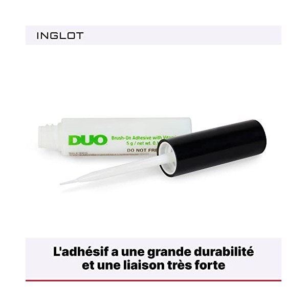 INGLOT COSMÉTIQUE Colle DUO pour faux cils, séchage rapide, facile à enlever, prendre soin de vos cils, longue durée, vitamin